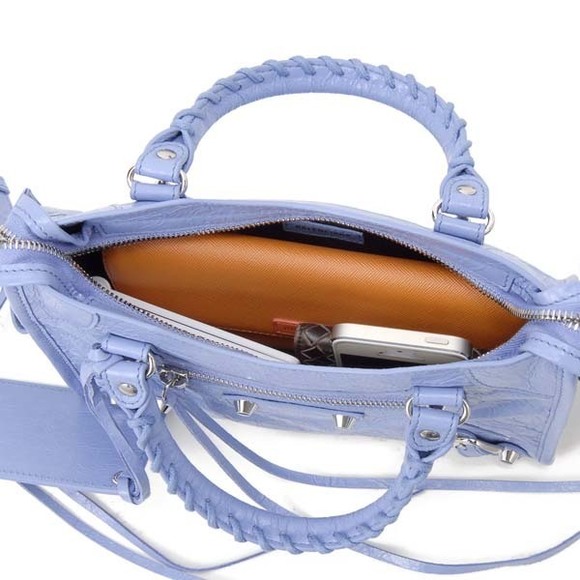 Balenciaga Classic Mini City Leather Handbag Purple - Picture 4 of 6